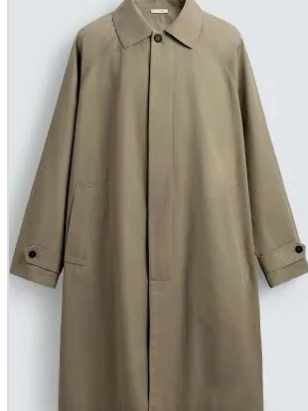 Zara woman’s oversized Long Trench Coat - Taupe